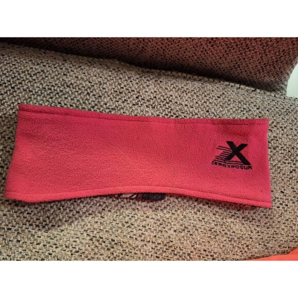 Zeroxposure Headband Adjustable Hook And Loop O/S Black Wave wPink Inside EUC - Picture 1 of 4